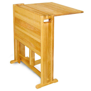 Natural Hardwood Butcher Block Folding Table - Kitchen Furniture Company
