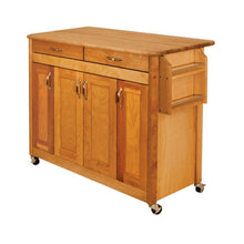 Load image into Gallery viewer, Full Size Natural Kitchen Cart with Butcher Block Top and Locking Casters 53220 - Kitchen Furniture Company