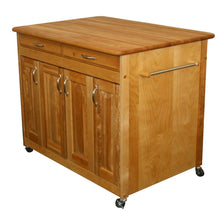 Load image into Gallery viewer, Deep Storage Work Center Island With Locking Caster&#39;s 54230 - Kitchen Furniture Company