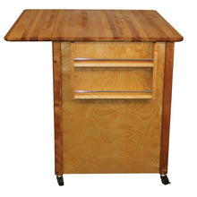 Load image into Gallery viewer, Natural Kitchen Cart With Butcher Block Top and Locking Caster&#39;s 54238 - Kitchen Furniture Company