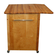 Load image into Gallery viewer, Natural Kitchen Cart With Butcher Block Top and Locking Caster&#39;s 54238 - Kitchen Furniture Company