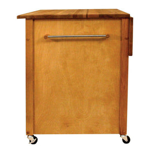 Kitchen Island Three Drawer Work Center with Drop Leaf and Sturdy Casters 15216 - Kitchen Furniture Company