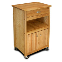 Load image into Gallery viewer, Natural Wood Kitchen Cart with Storage and Casters 1569 - Kitchen Furniture Company