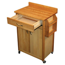 Load image into Gallery viewer, Kitchen Mid-Size Butcher Block Cart with Spice Rack 51524 - Kitchen Furniture Company
