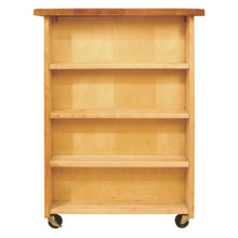 Load image into Gallery viewer, Natural Wood Kitchen Cart with Storage w/ Locking Caster&#39;s 64024 - Kitchen Furniture Company