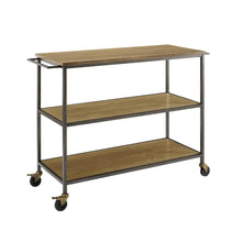 Load image into Gallery viewer, Industrial Oak Farmhouse Kitchen Serving Cart w/ Sturdy Casters 3022-WO - Kitchen Furniture Company