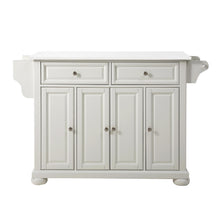Load image into Gallery viewer, Traditional White Full Size Kitchen Island/Cart with Granite Top 30005AWH - Kitchen Furniture Company