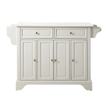 Load image into Gallery viewer, Lafayette White Full Size Kitchen Island/Cart with Granite Top - Kitchen Furniture Company