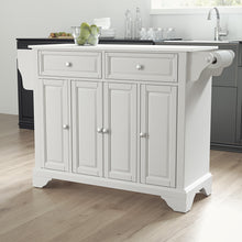 Load image into Gallery viewer, Lafayette White Full Size Kitchen Island/Cart with Granite Top - Kitchen Furniture Company