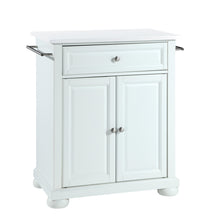 Load image into Gallery viewer, Alexandria White Portable Kitchen Island/Cart with Granite Top - Kitchen Furniture Company