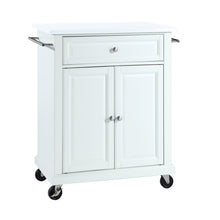 Load image into Gallery viewer, White Portable Kitchen Cart with Granite Top Sturdy Casters - Kitchen Furniture Company